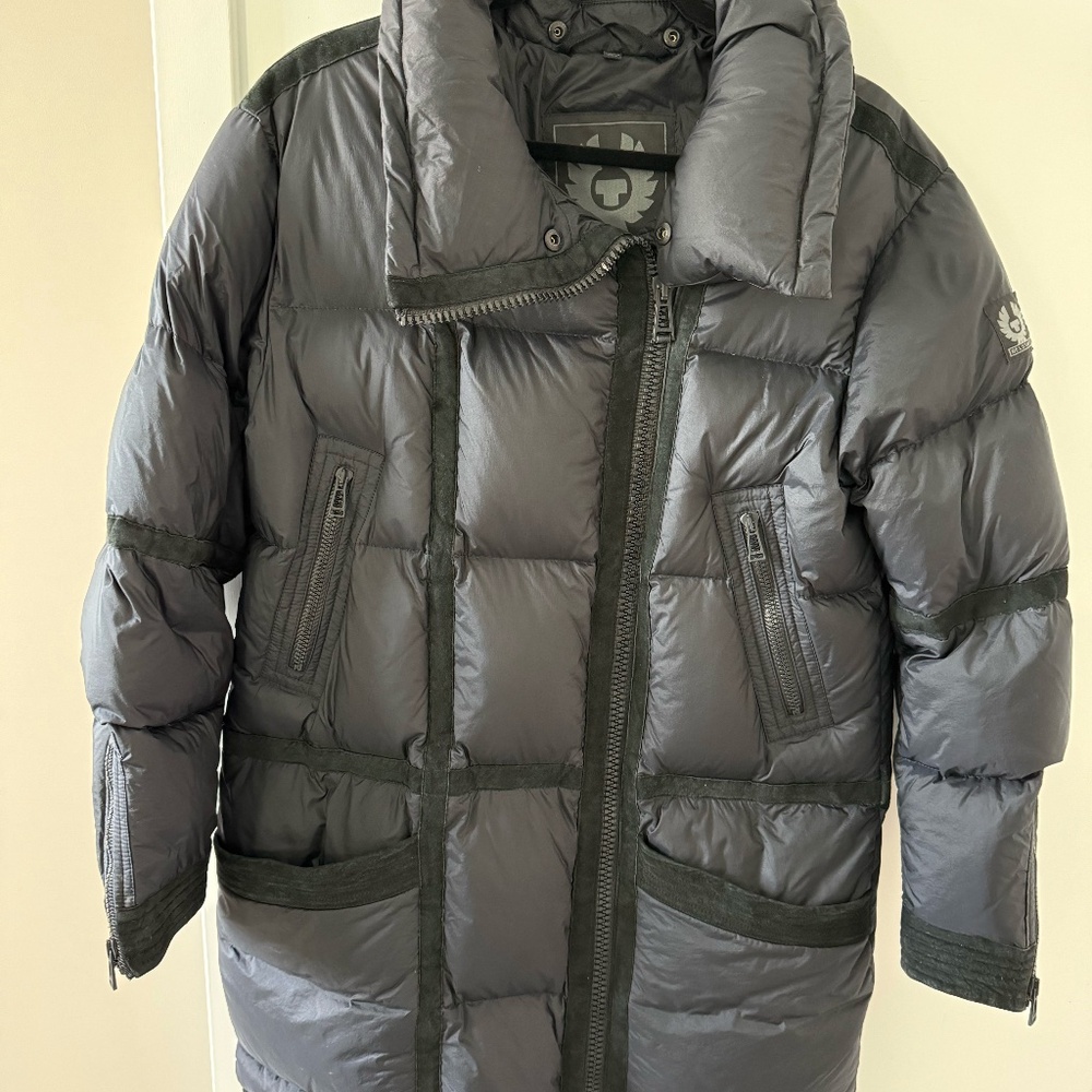 Belstaff Puffy Parka Puffer Jacket in Black size 44 fits like Medium